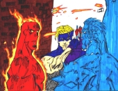 Human Torch, Hawkeye, and Iceman